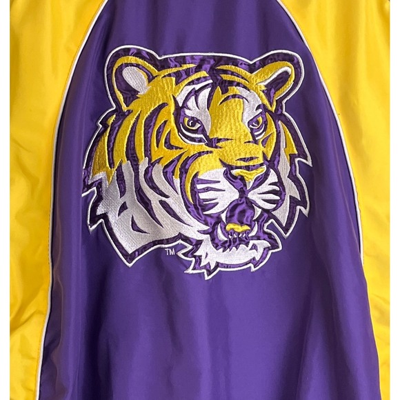 VTG 58 Sports LSU Tiger Embroidered Face Pull Over Elastic Waist Jacket Large - Picture 1 of 10